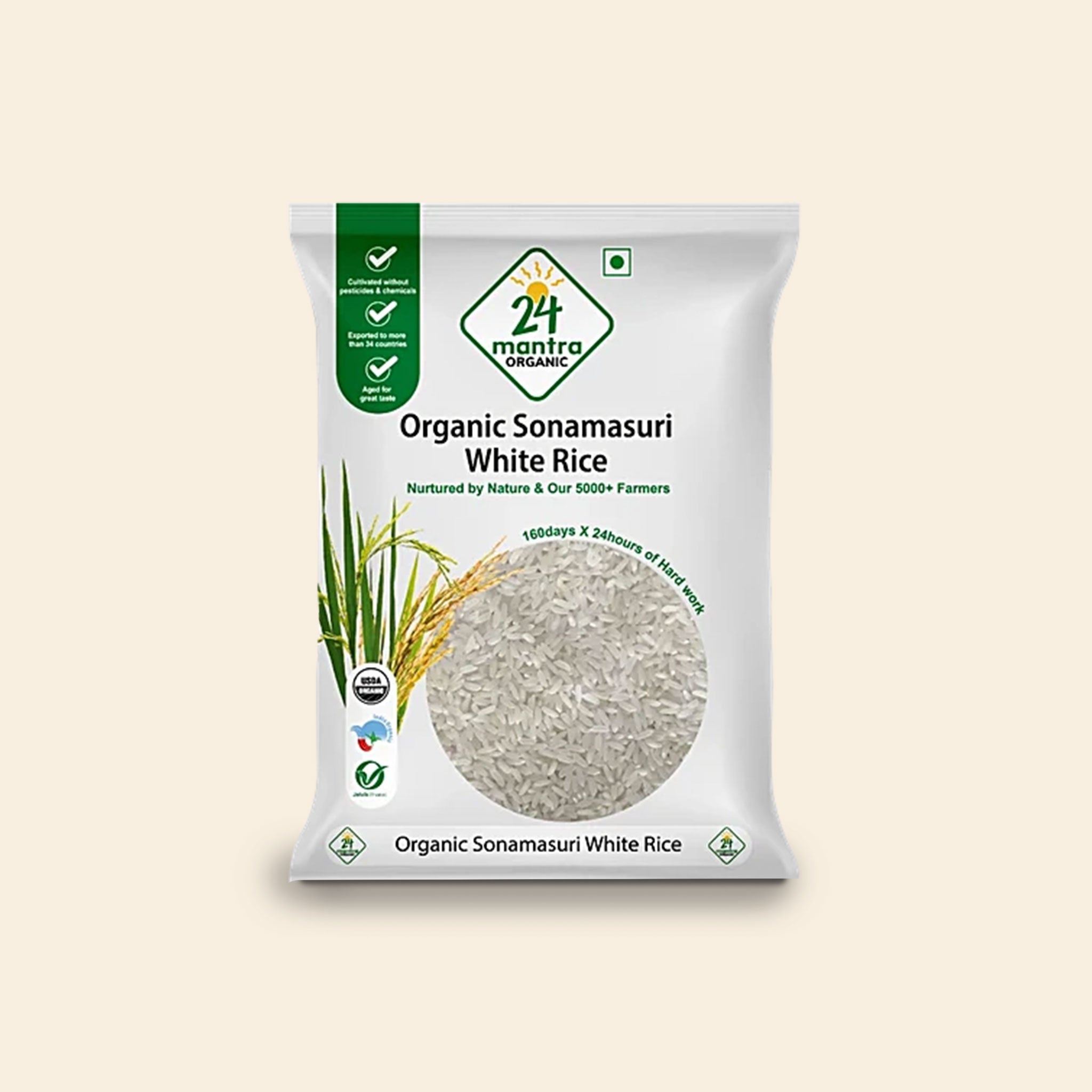 24 Mantra Organic Sonamasuri Polished Rice 1 Kg