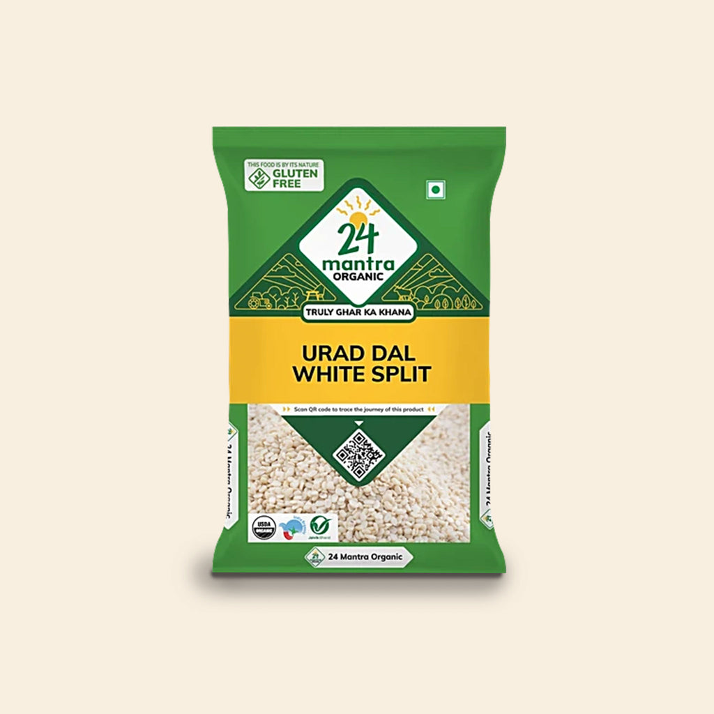24 Mantra Organic Urad Dal White Split 500 G