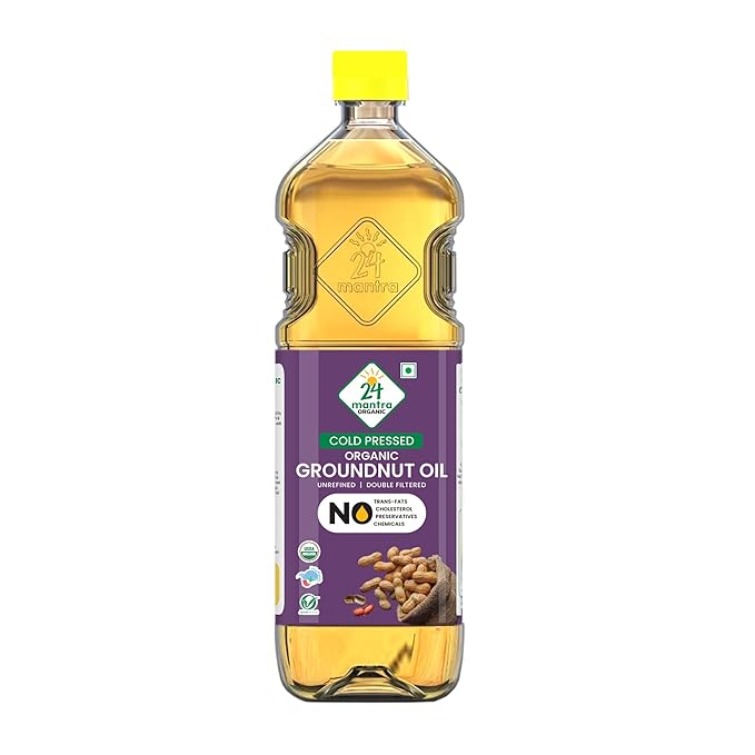 24 Mantra Organic Expeller Prsessed Groundnut Oil 1 L