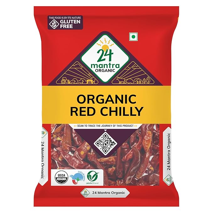 24 Mantra Organic Red Stick Chilly 100 G