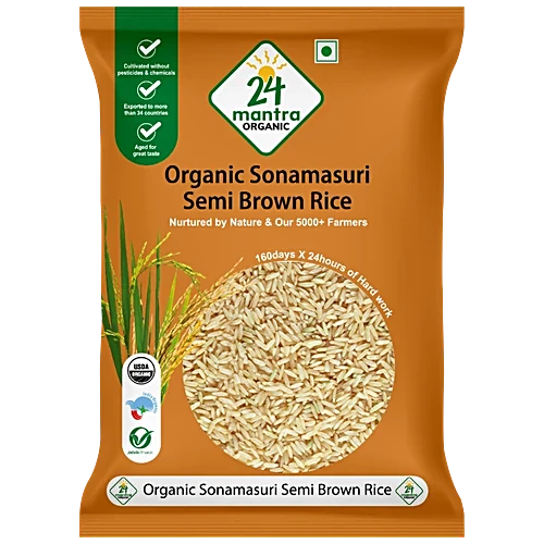 24 Mantra Organic Sonamasuri Semi Brown Rice 1 Kg