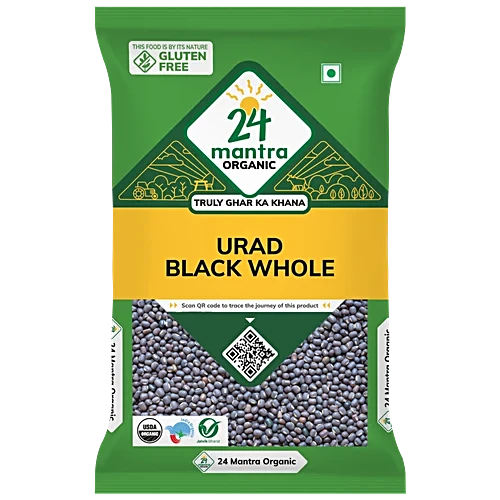 24 Mantra Organic Urad Black Whole 500 G