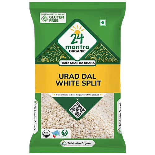 24 Mantra Organic Urad Dal White Split 500 G