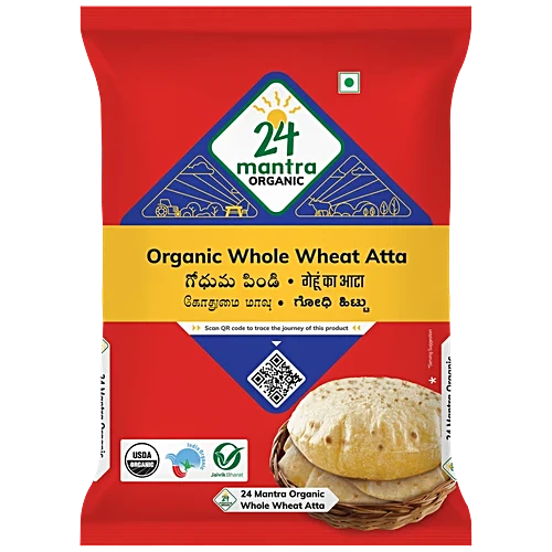 24 Mantra Organic Whole Wheat Atta Premium 5 Kg