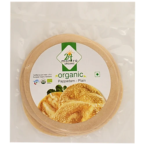 24 Mantra Papad Plain 100 G