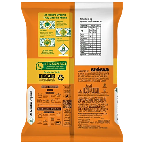 24 Mantra Sonamasuri Polished Rice 5 Kg