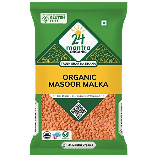 24 Mantra Organic Masoor Malka 500 G