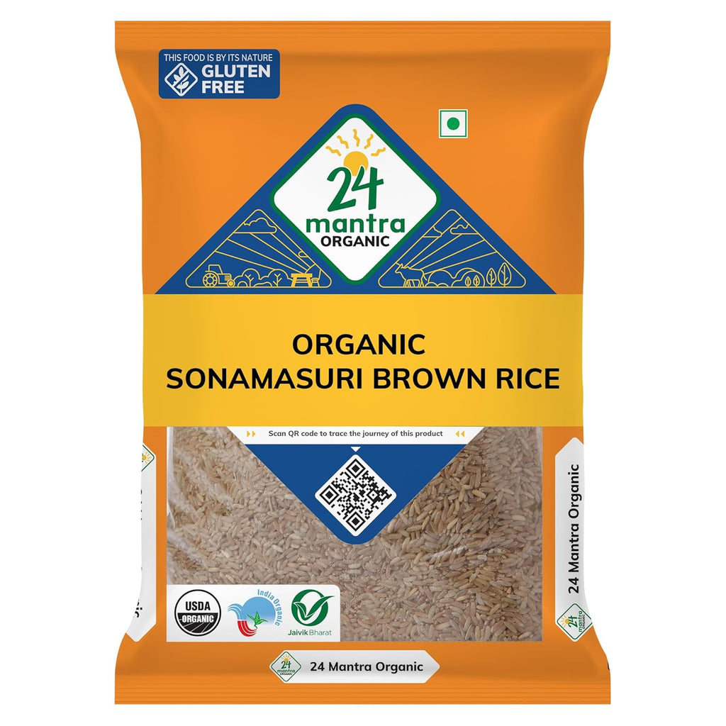 24 Mantra Organic Sonamasuri Semi Brown Rice 1 Kg