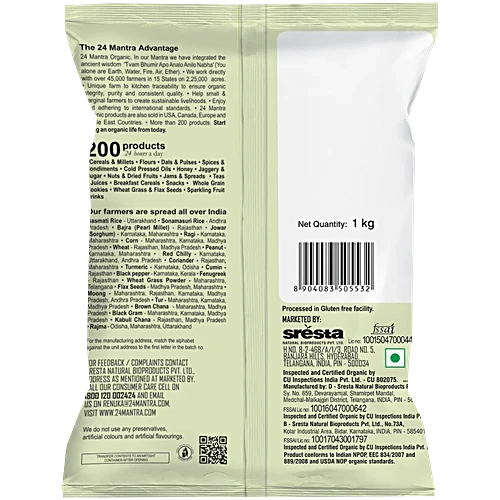 24 Mantra Organic Green Moong Dal Whole 1 Kg