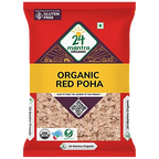 24 Mantra Organic Red Poha (Flattened Rice) 500 G