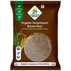 24 Mantra Organic Sonamasuri Brown Raw Rice 1 Kg