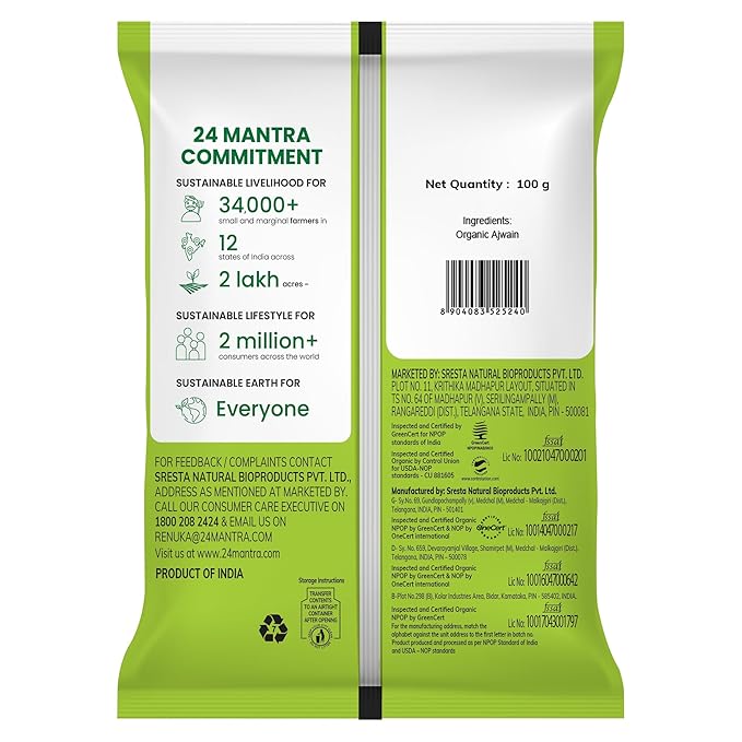 24 MANTRA ORGANIC AJWAIN 100 G