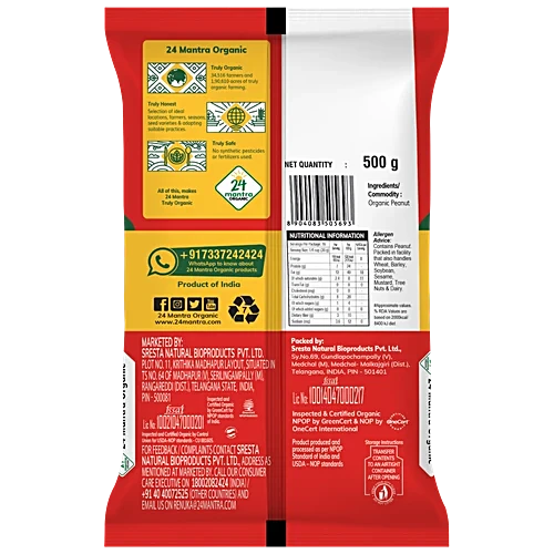 24 Mantra Organic Raw Peanut 500G