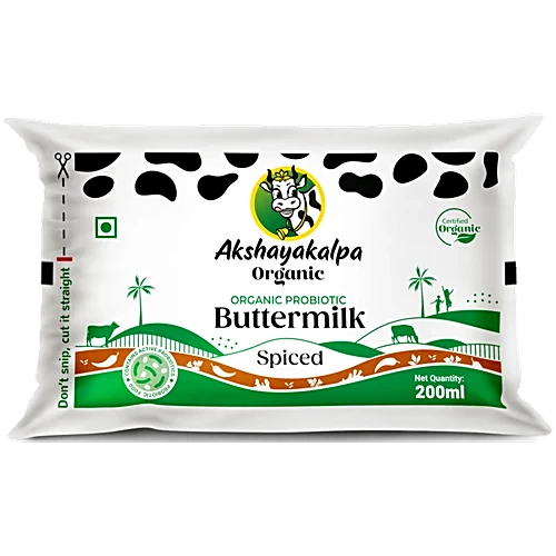 Akshayakalpha Probiotic A2 Butter Milk Spiced 200 Ml