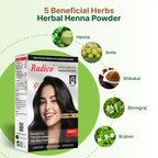 Radico Herbal Hair Color Natural Black Henna 60 Grams 100 G