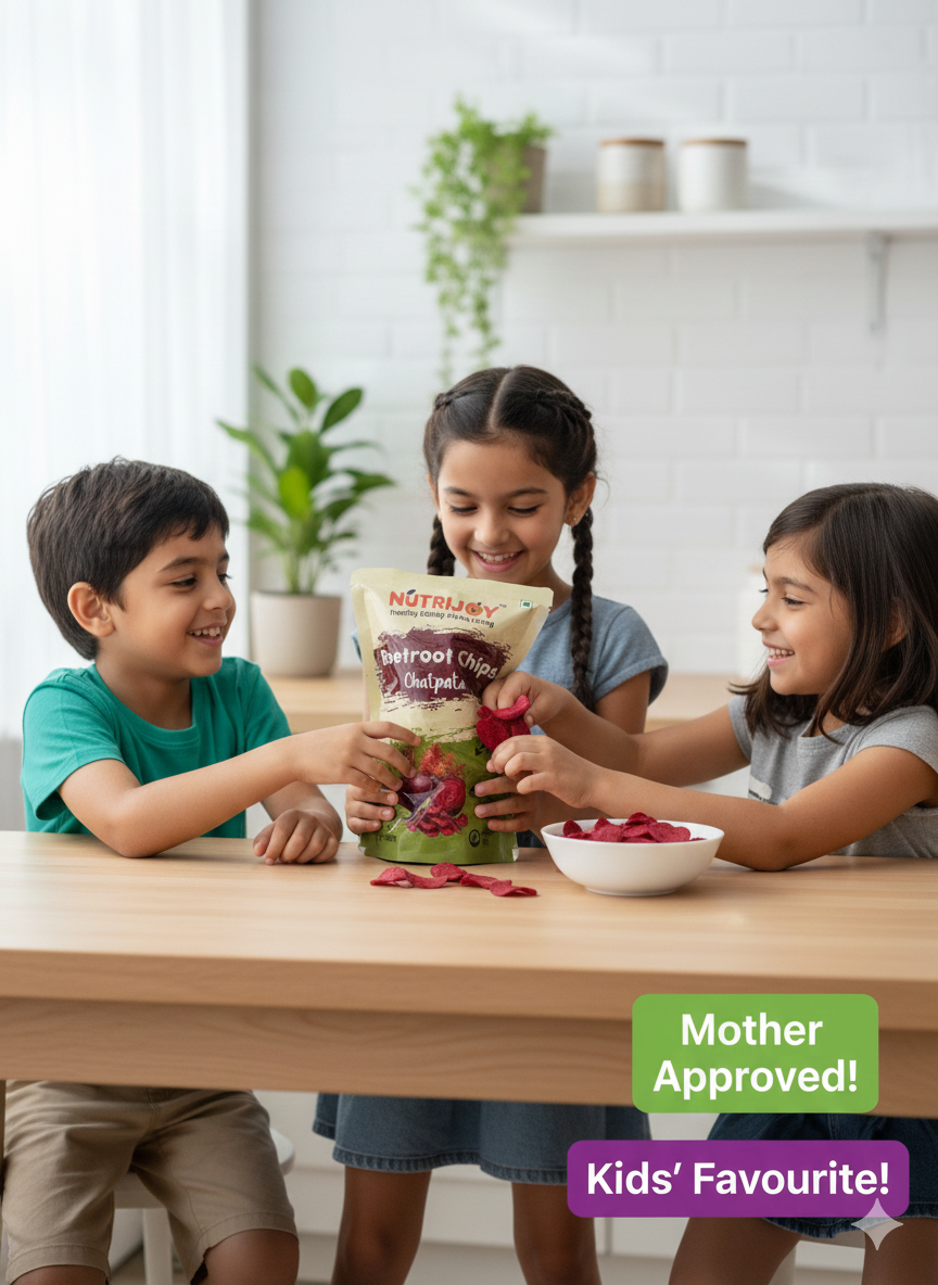 Nutrijoy Beetroot Chips Chatpata 85Gm