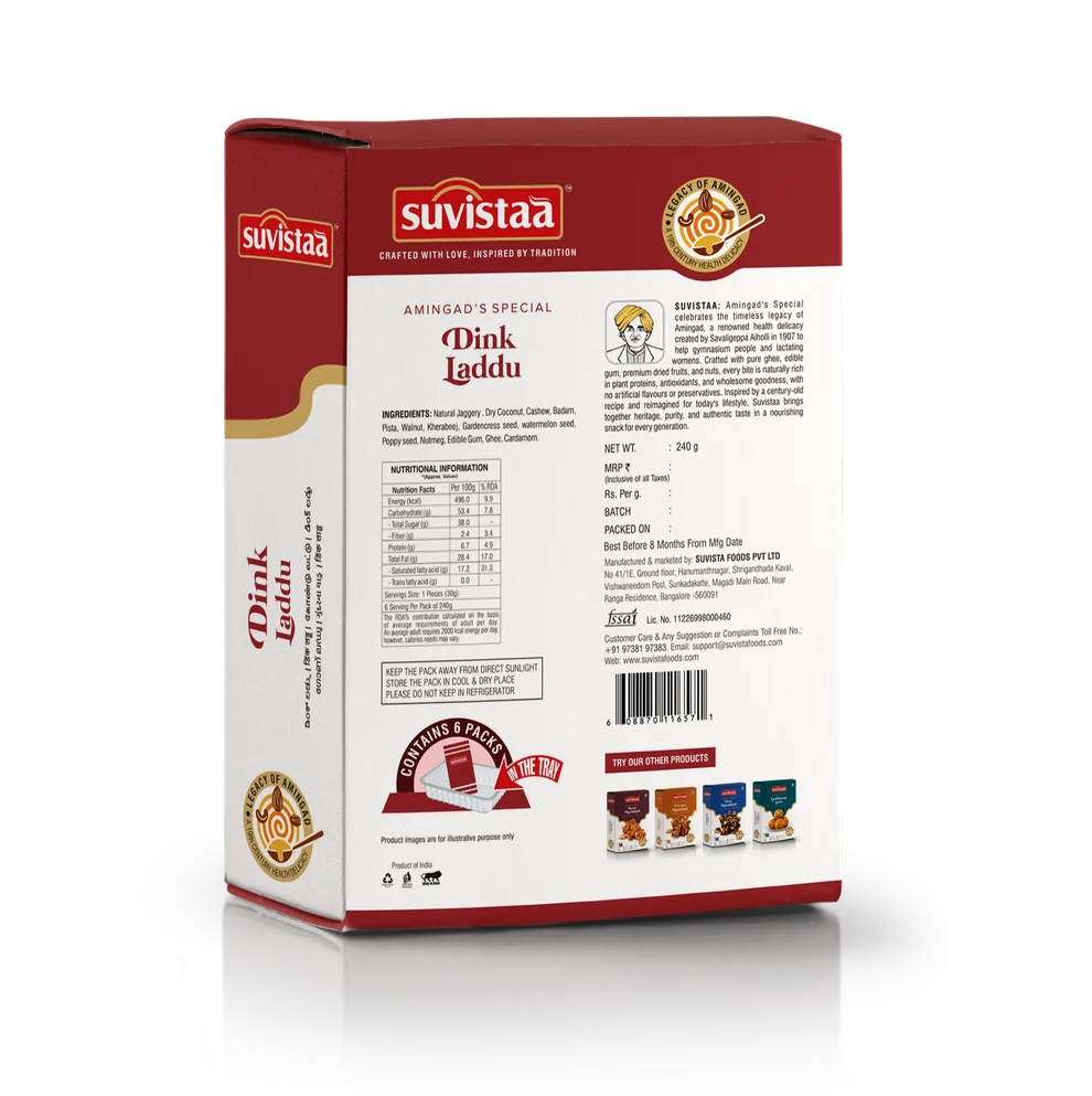 Suvista Foods Dink Laddu 250 GM
