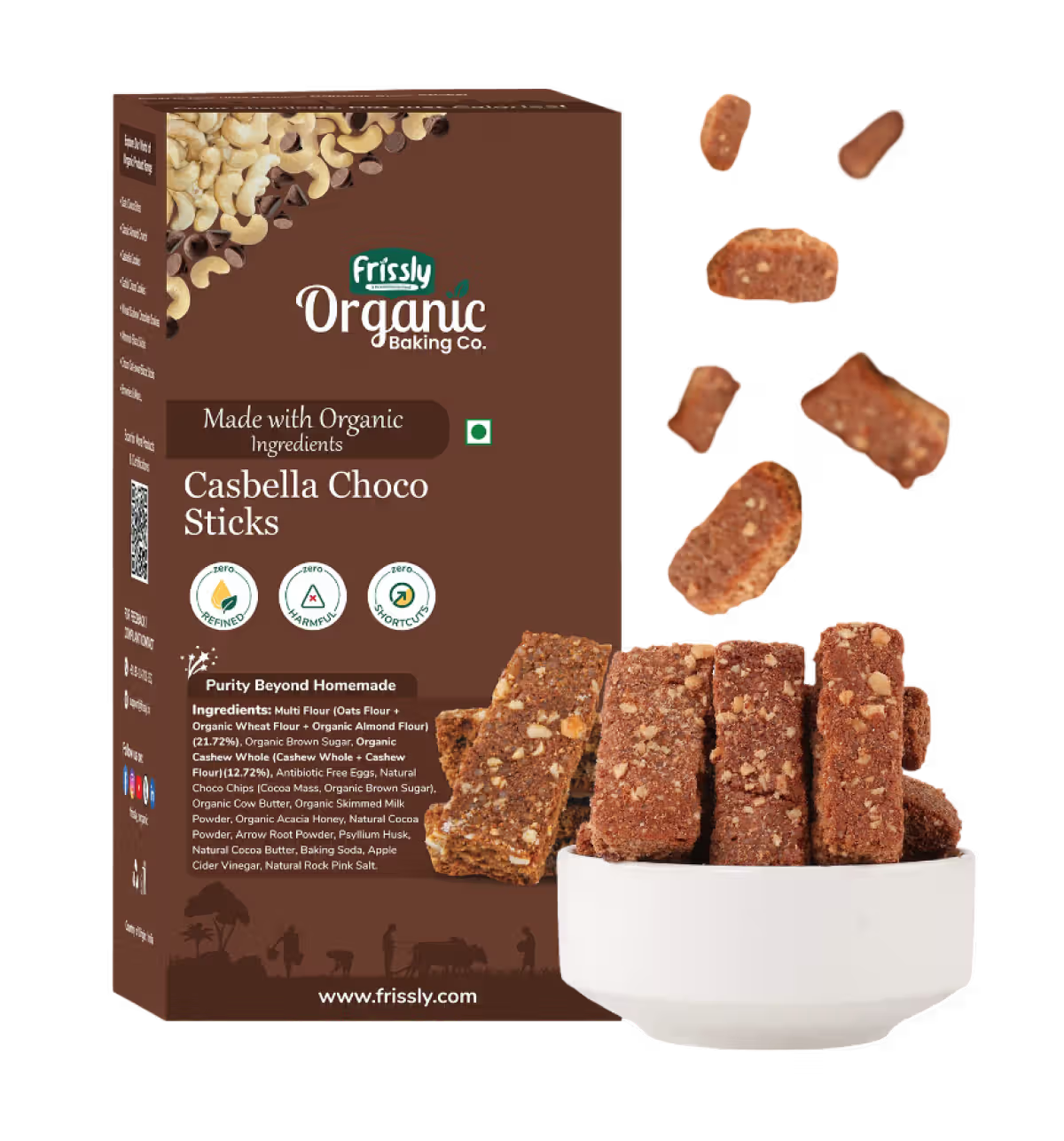 FRISSLY CASBELLA CHOCO STICKS 120 GM