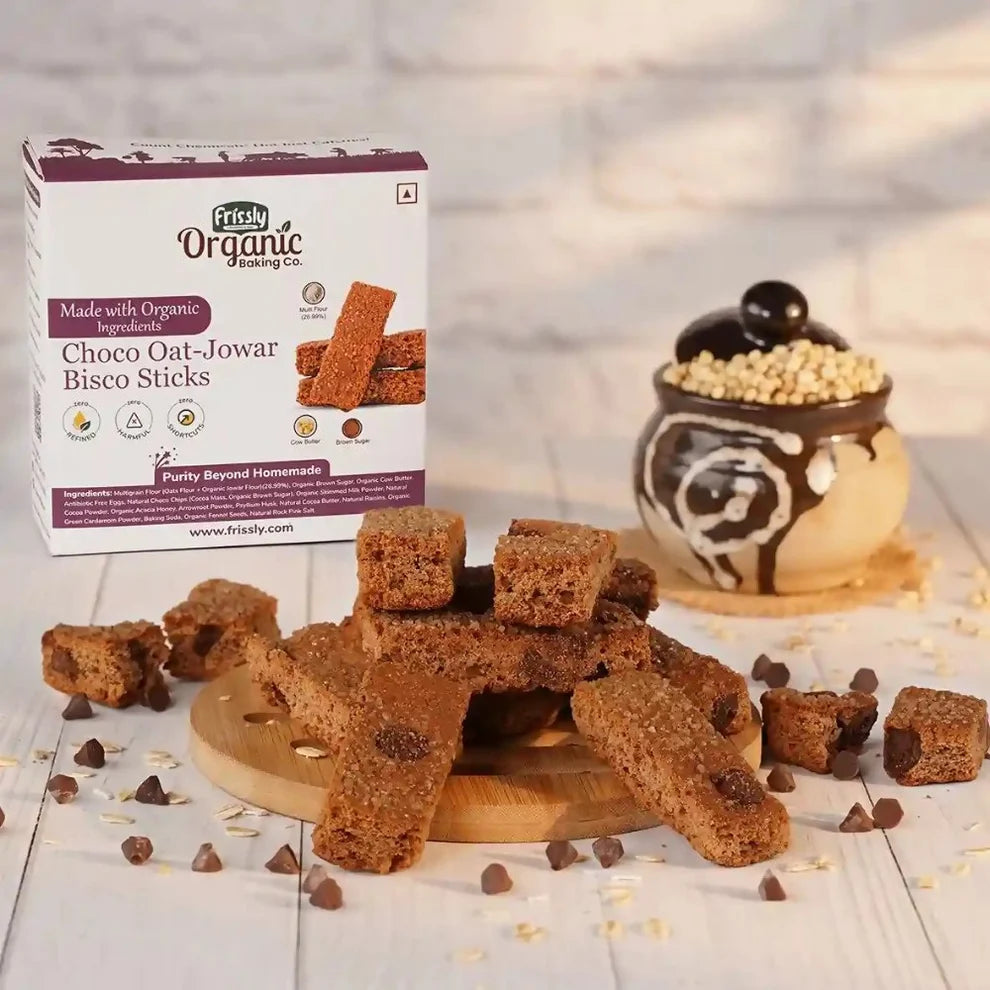 FRISSLY CHOCO OAT-JOWAR BISCO STICKS 30 GM