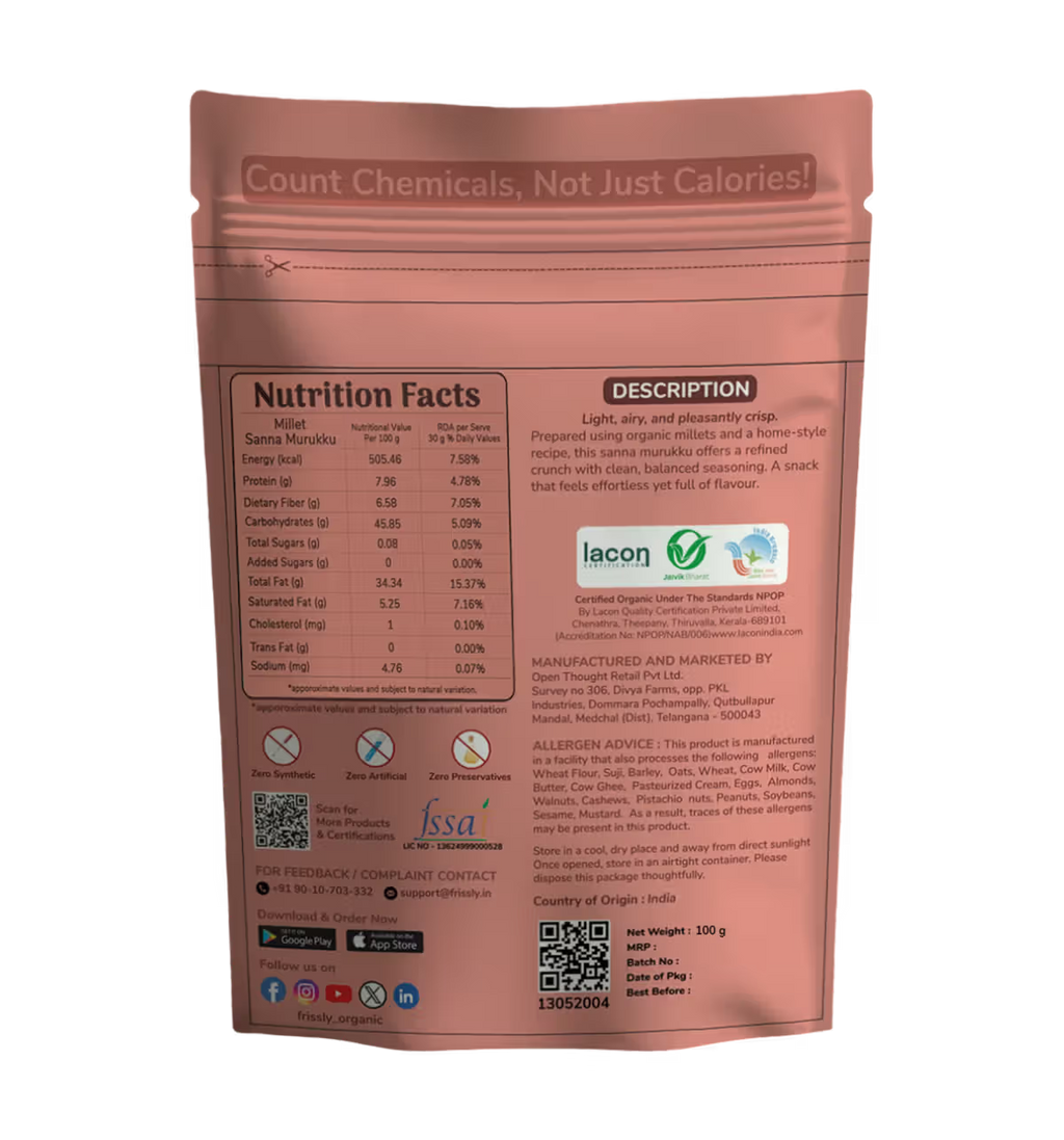 FRISSLY MILLET SANNA MURUKKU 100 GM