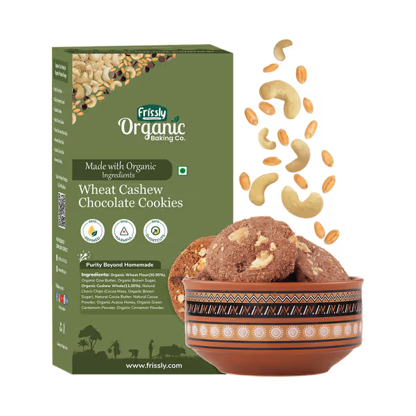 FRISSLY WHEAT CASHEW CHOCOLATE COOKIES 120 GM
