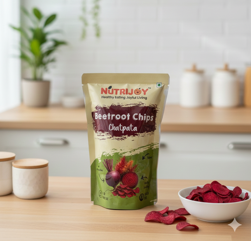 Nutrijoy Beetroot Chips Chatpata 85Gm