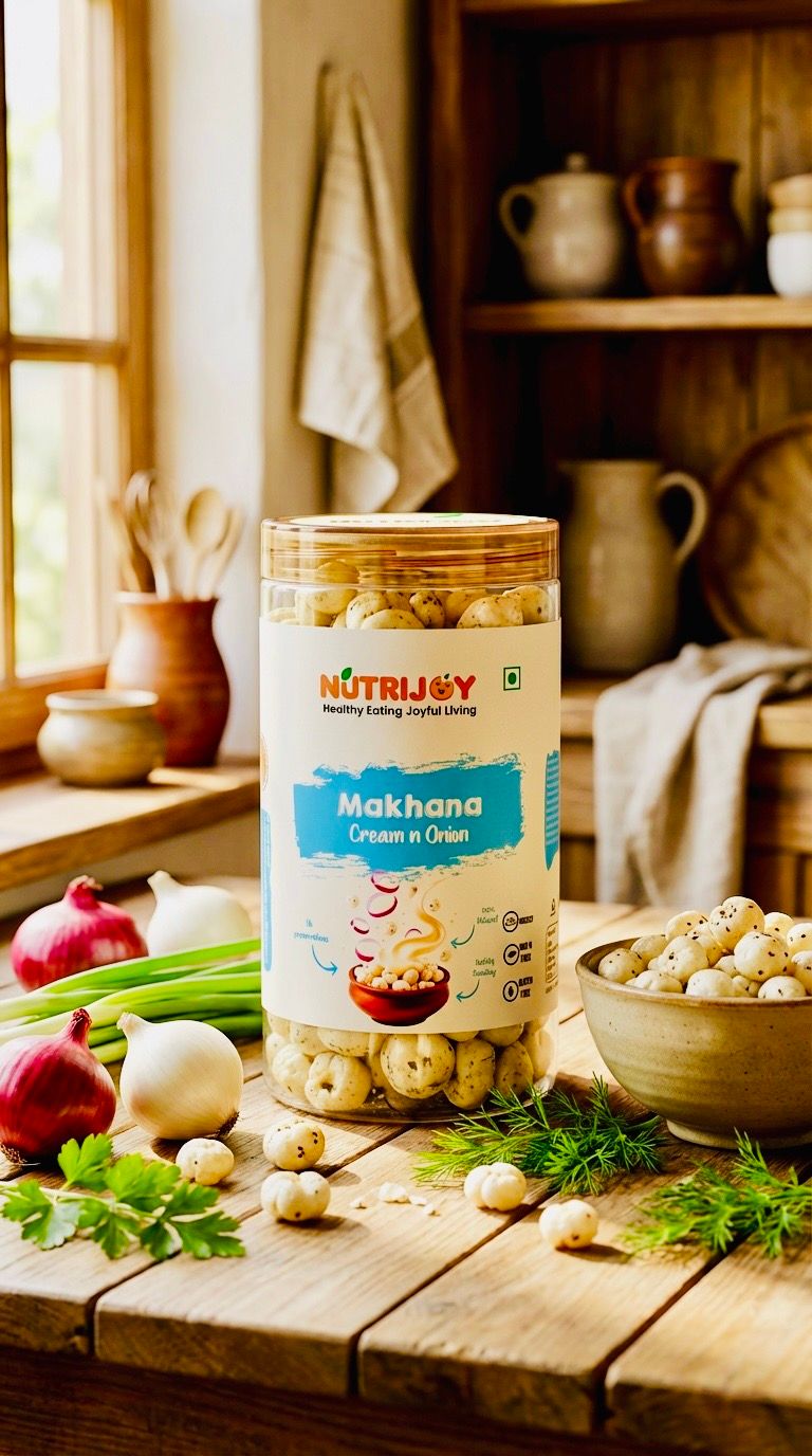 Nutrijoy Makhana Cream And Onion 100Gm