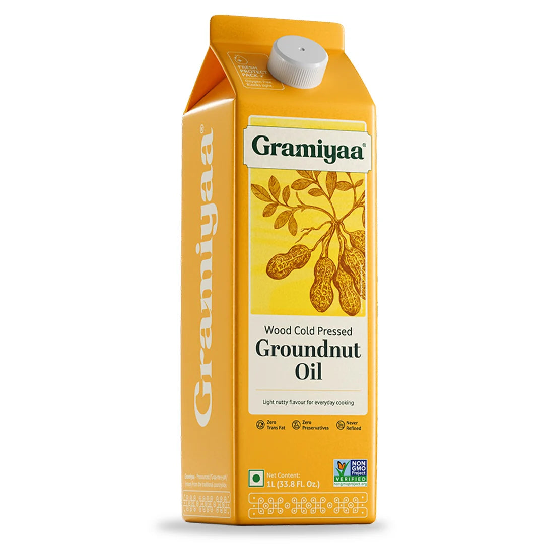 Gramiyaa Wood Cold Pressed Groundnut Oil 1L