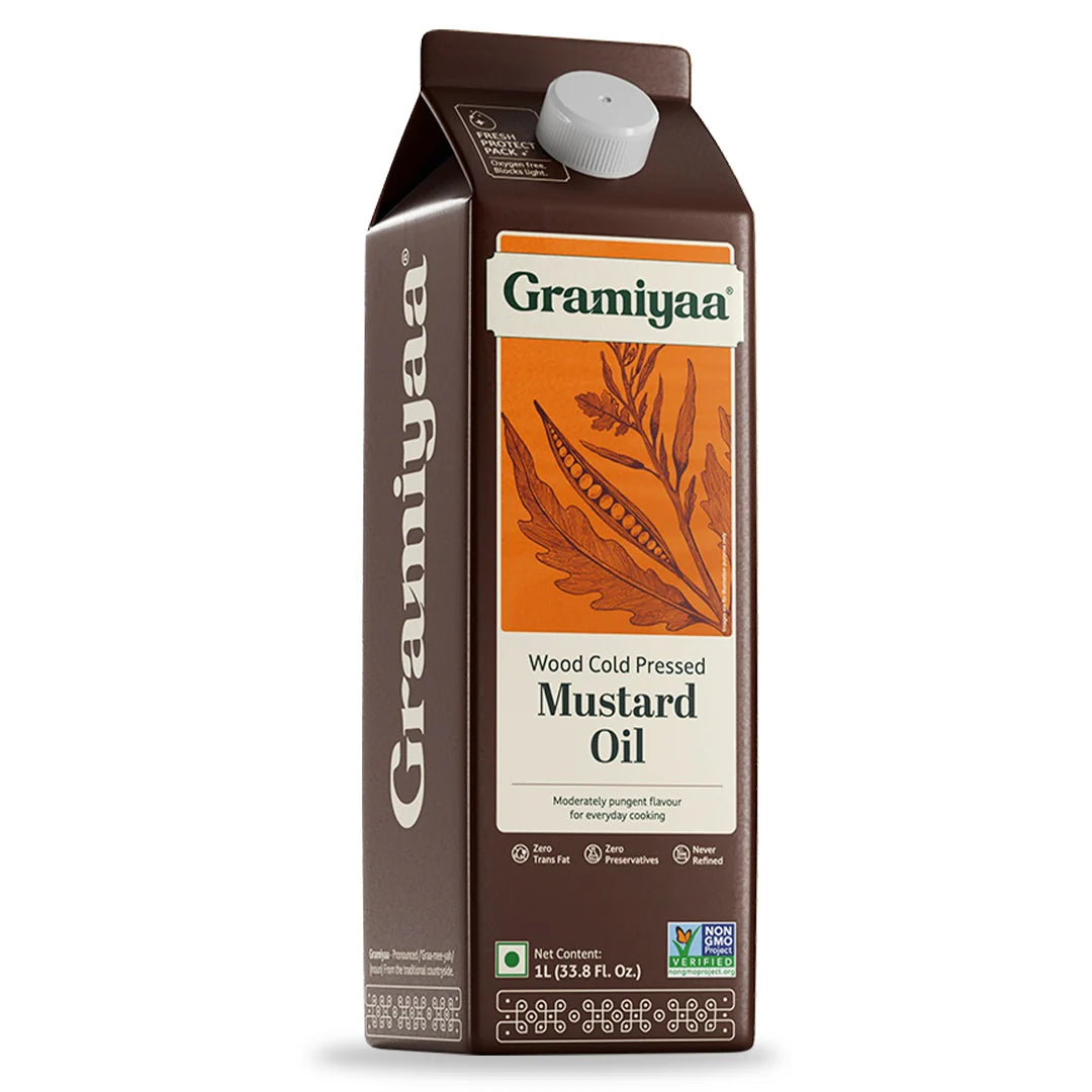Gramiyaa Wood Cold Pressed Mustard Oil 1L