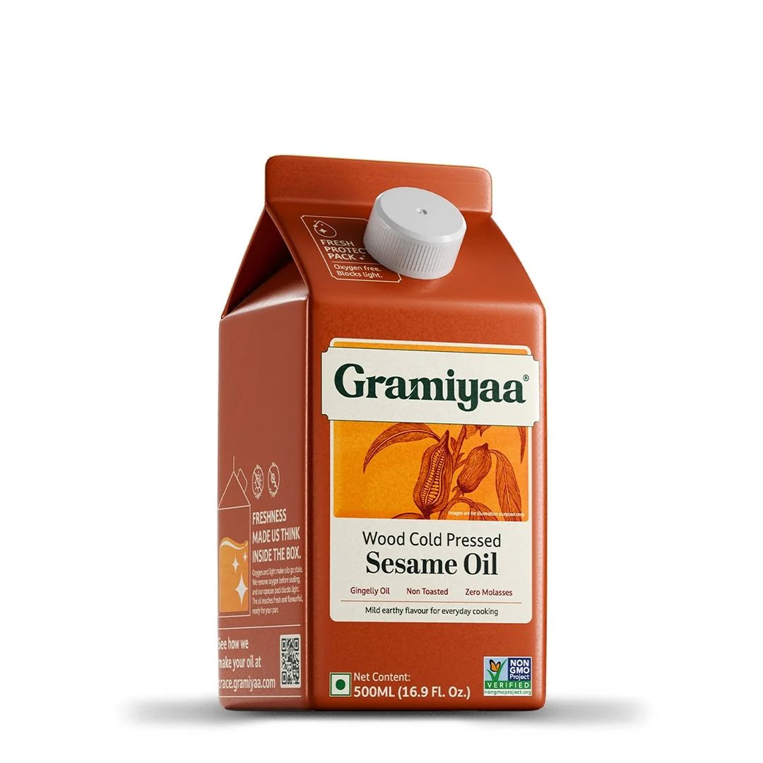 Gramiyaa Wood Cold Pressed Sesame Oil 500Ml