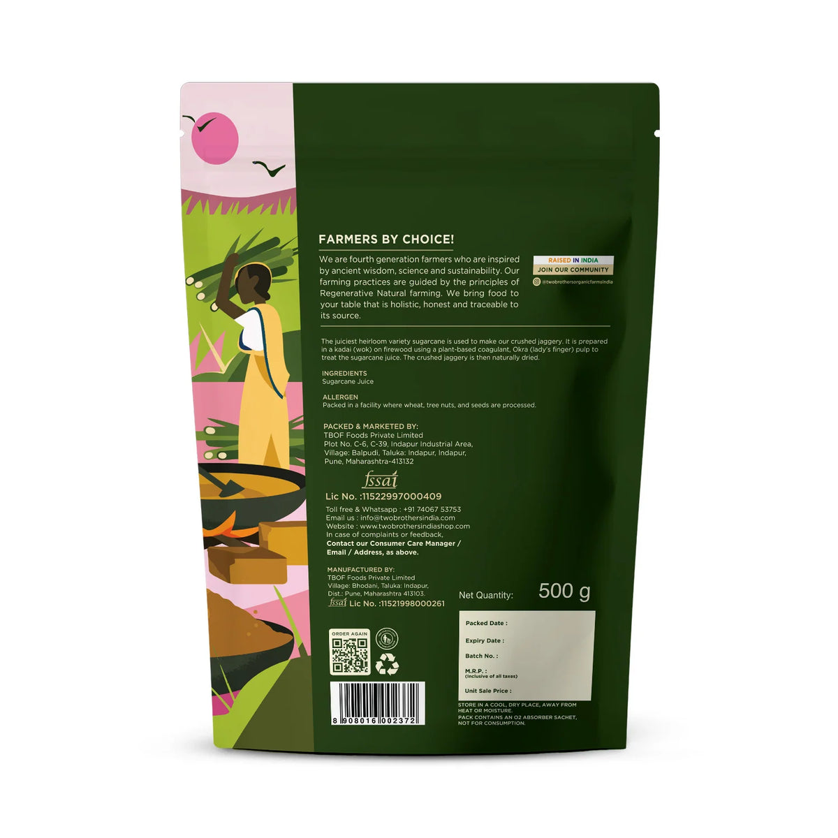 TBOF Jaggery Powder 500 GM