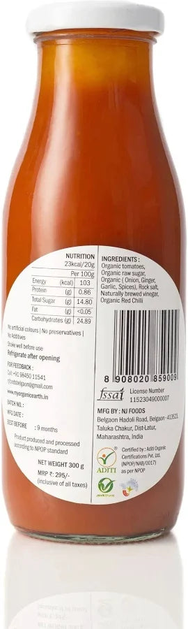 MY ORGANIC EARTH -TOMATO KETCHUP 300 GM