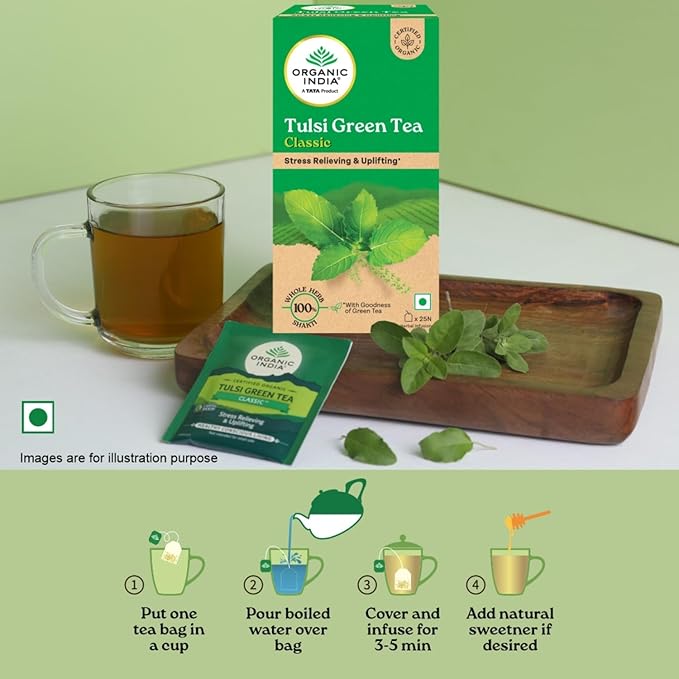 ORGANIC INDIA GREEN TEA 25 BAGS