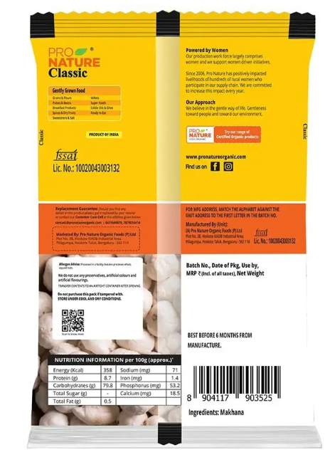Pronature Makhana 50G