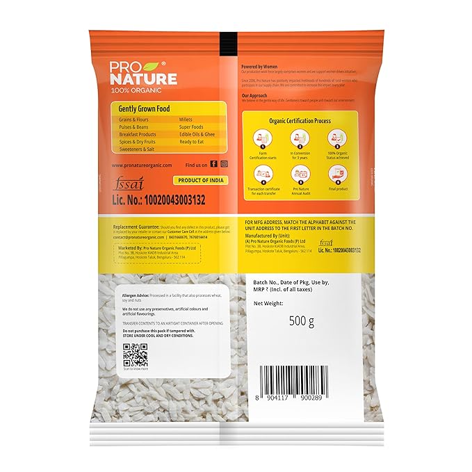 Pronature Medium Poha (Beaten Rice) 500G