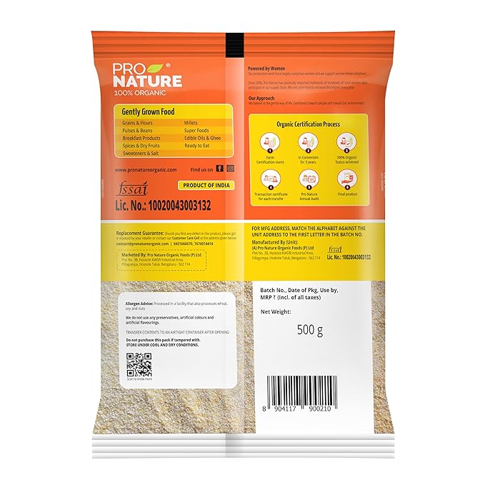 Pronature Sooji / Rava (Whole Wheat) 500G
