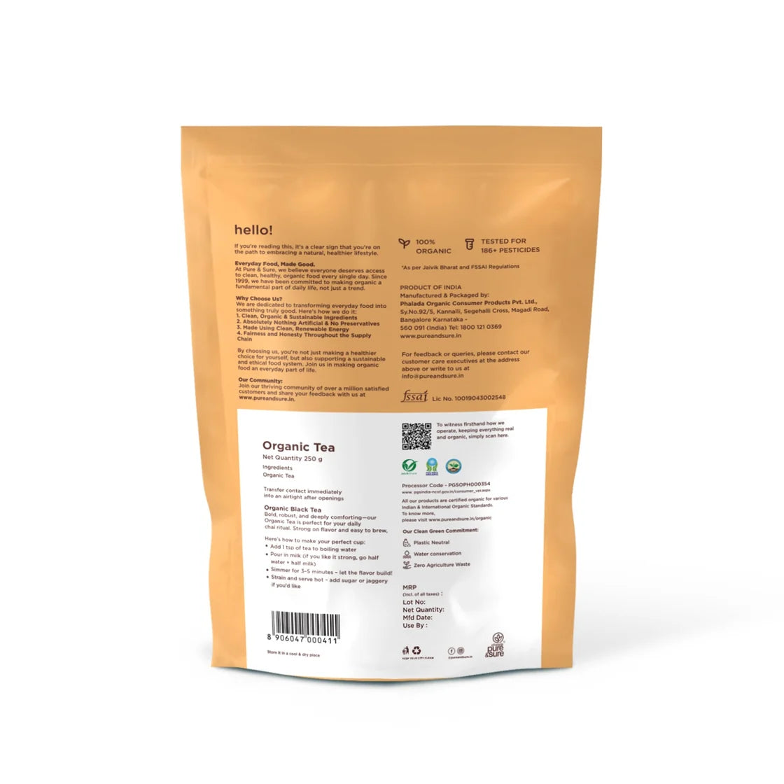 Ps Org Tea Pow 250G