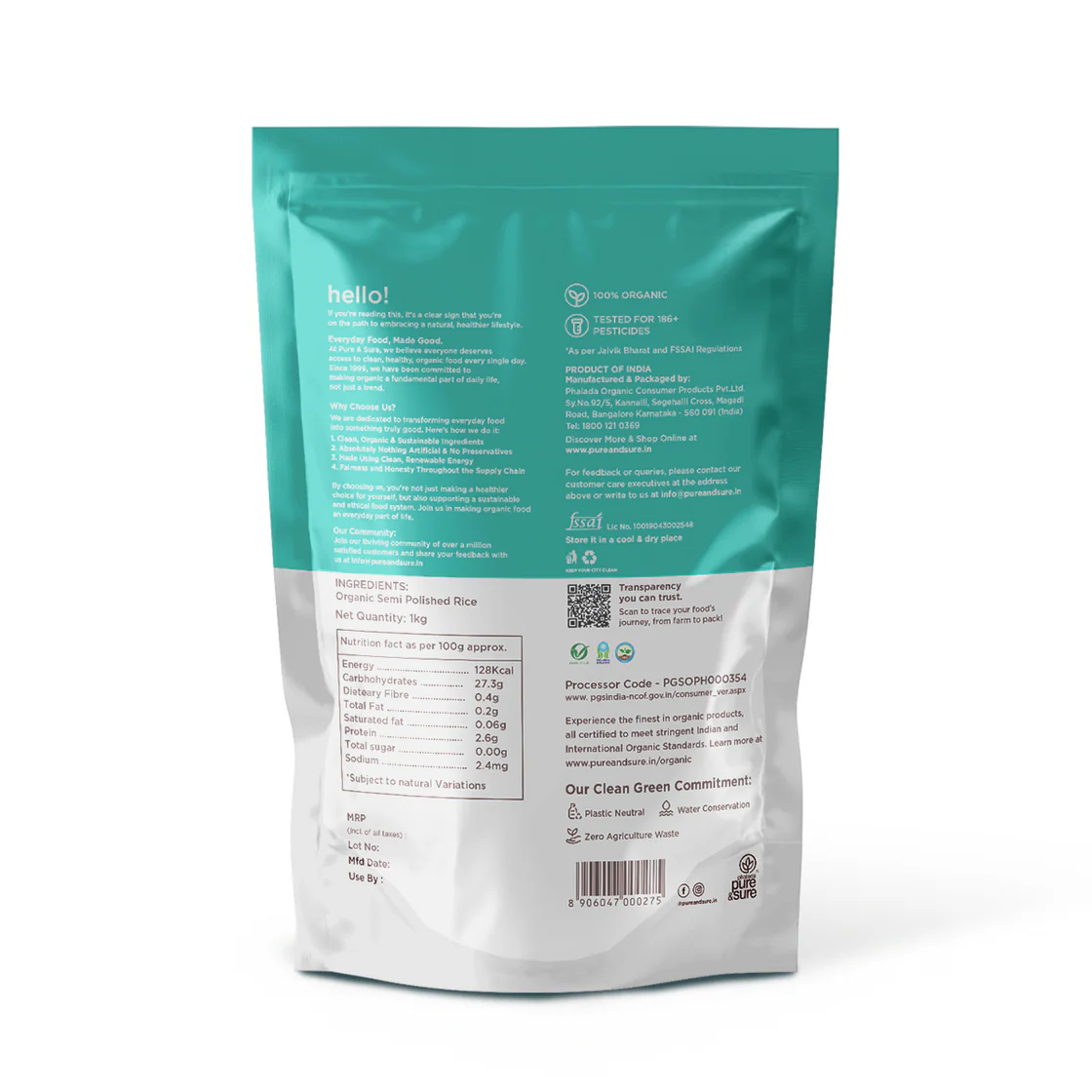 Ps Semi Polished Rice Rajmudi 1Kg