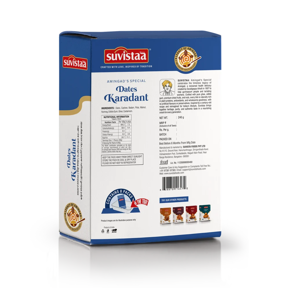 Suvistaa Foods Dates Karadant 250 GM
