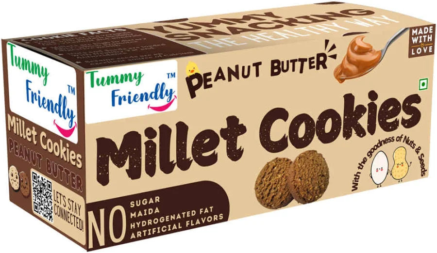 Tummy Friendly Millet Cookies - Peanut Butter 75GM