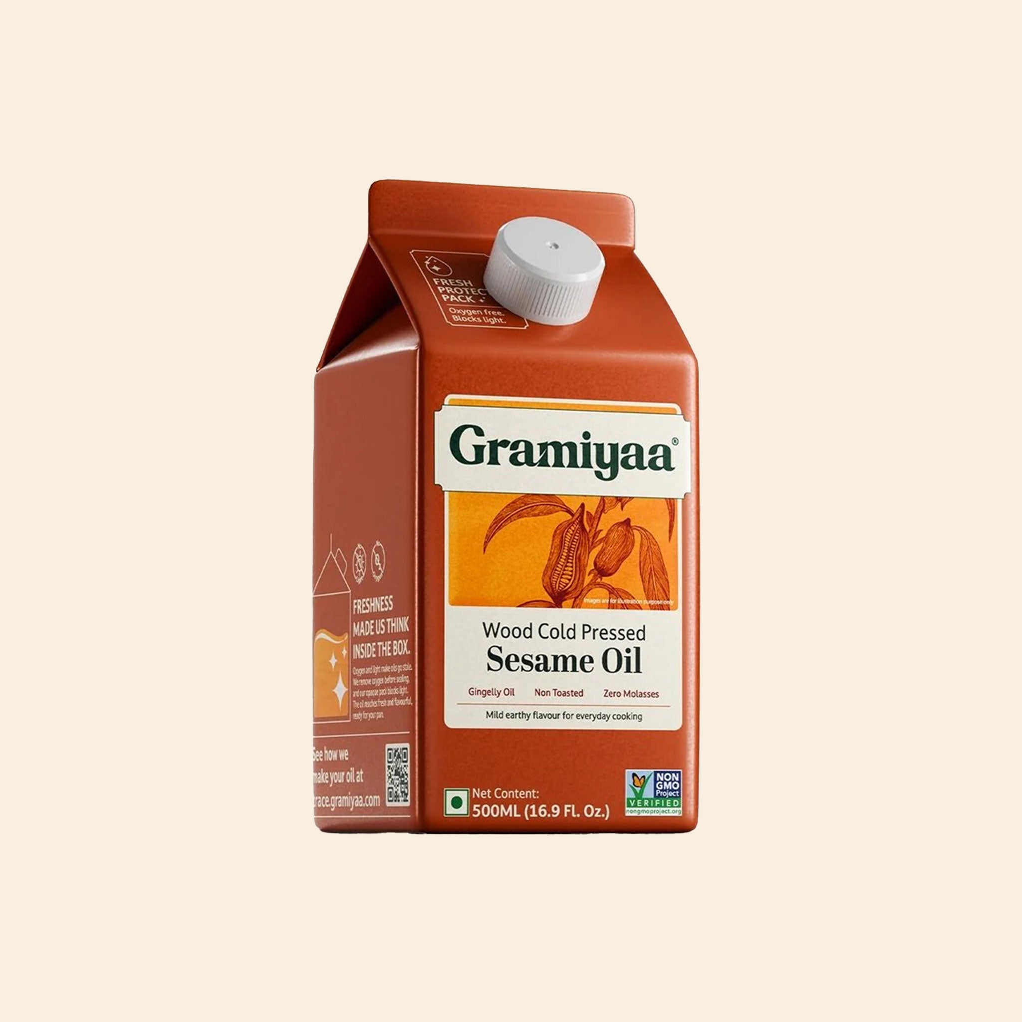 Gramiyaa Wood Cold Pressed Sesame Oil 500Ml