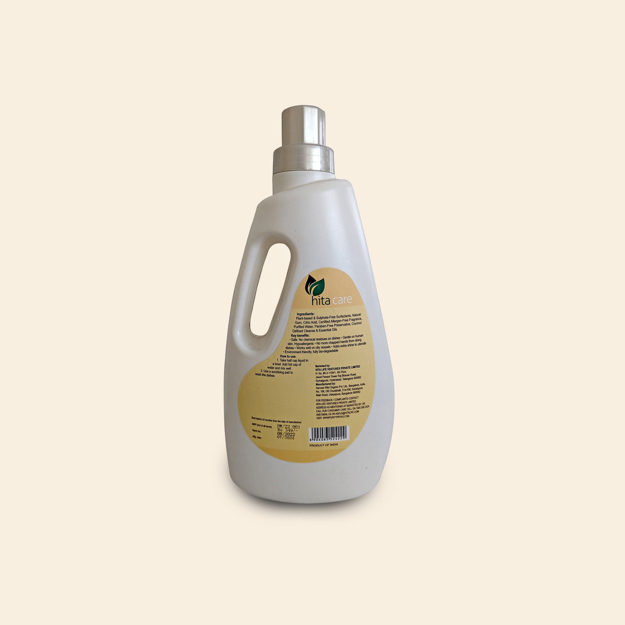 Hita Care Natural dishwash Liquid ( 1 It)
