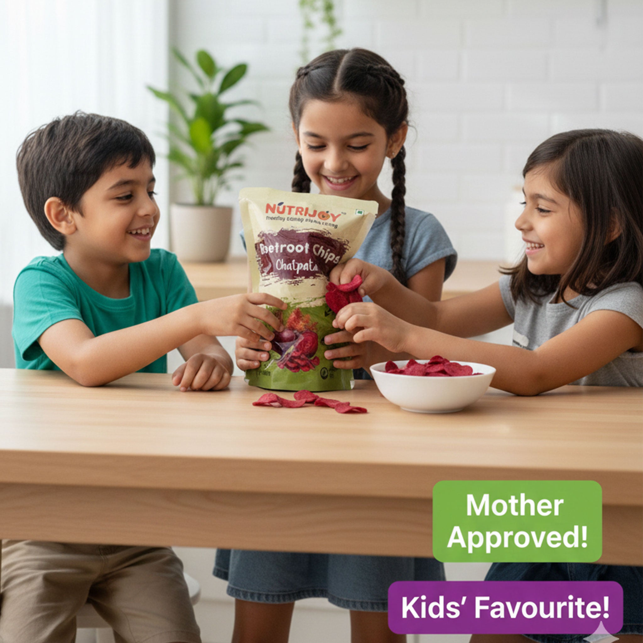 Nutrijoy Beetroot Chips Chatpata 85Gm