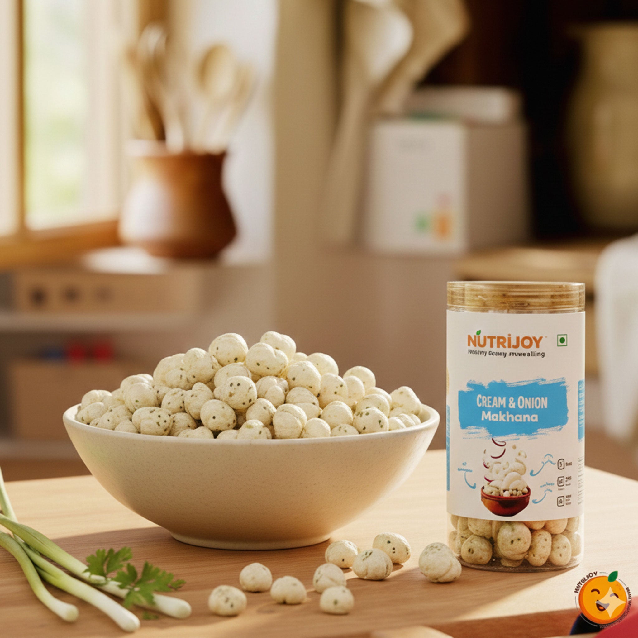 Nutrijoy Makhana Cream And Onion 100Gm