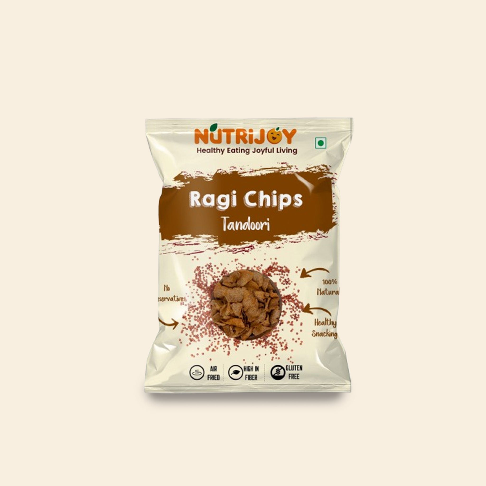 Nutrijoy Ragi Chips - Taandoori 85Gm