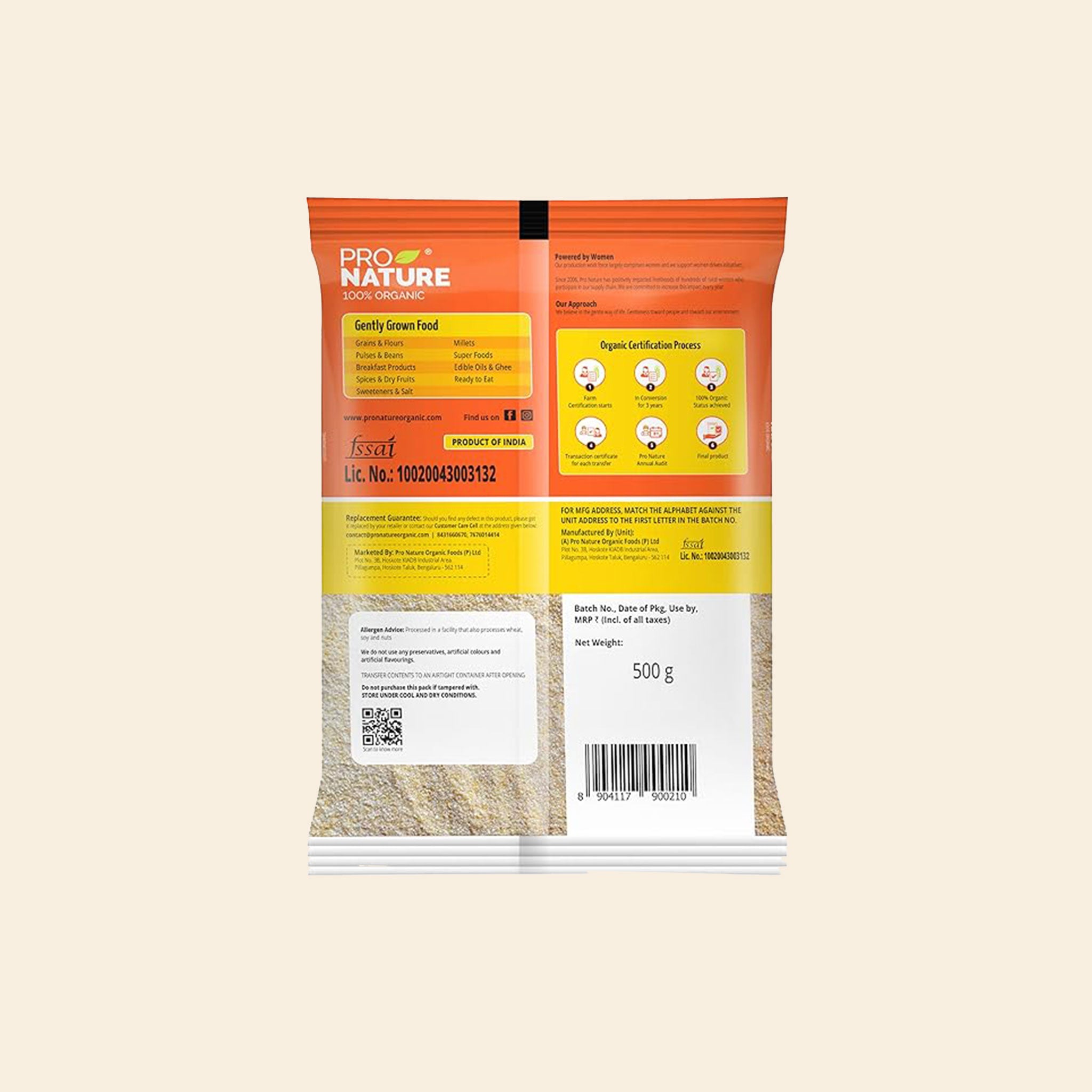 Pronature Sooji / Rava (Whole Wheat) 500G