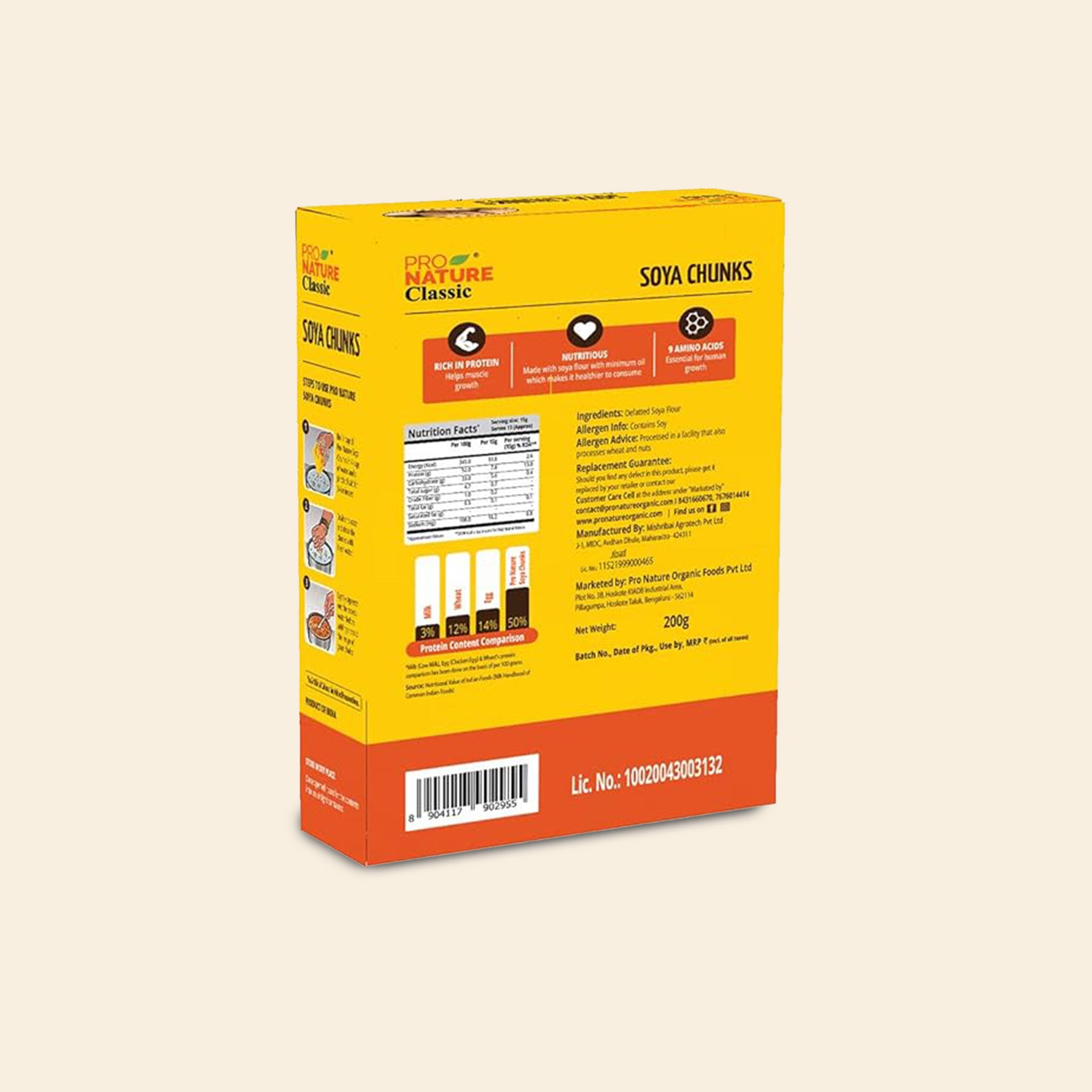 Pronature Soya Chunks Box 200Gm