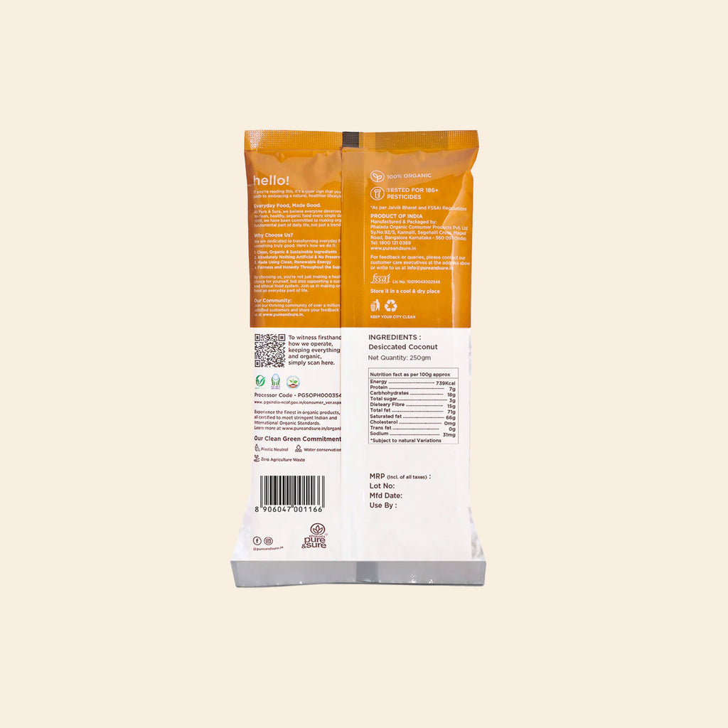 Ps Org Desiccated Coconut Pow 250G