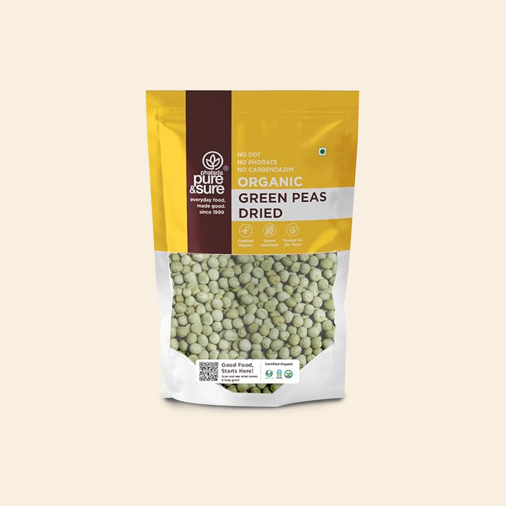 Ps Org Green Peas Dried 500G