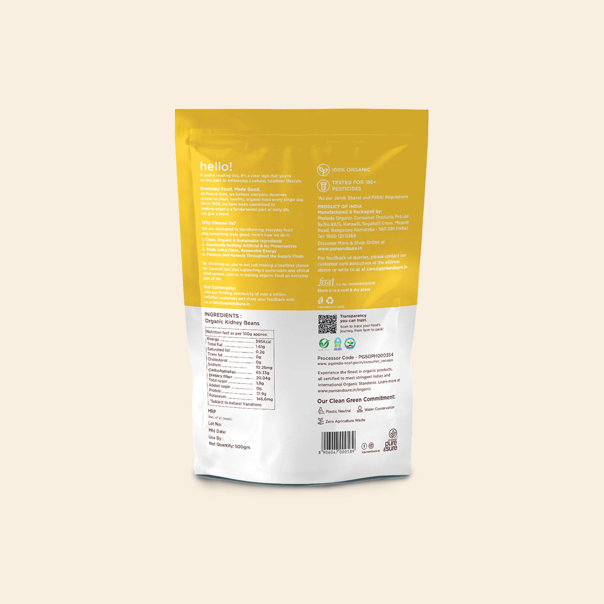 Ps Org Kidney Beans 500G